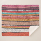 Couverture Sherpa Richesse du tapis : Textures mexicaines péruvienne (Devant (Horizontal))