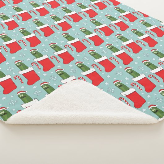 Couverture Sherpa Rick and Morty | Christmas Pickle Rick Pattern (3/4)