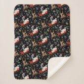 Couverture Sherpa Rick and Morty | Christmas Reindeer Sleigh Pattern (Devant)