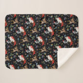 Couverture Sherpa Rick and Morty | Christmas Reindeer Sleigh Pattern (Devant (Horizontal))