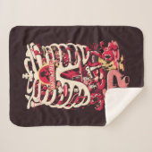 Couverture Sherpa RICK ET MORTY™ | Anatomie Park Rib Cage (Devant (Horizontal))