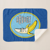 Couverture Sherpa RICK ET MORTY™ | Badge en brique banane (Devant (Horizontal))