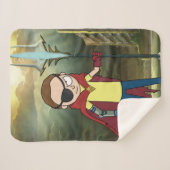 Couverture Sherpa RICK ET MORTY™ | Morty mal (Devant (Horizontal))