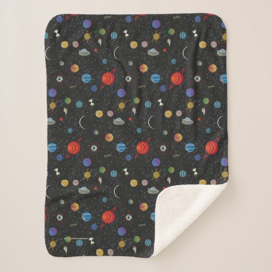 Couverture Sherpa RICK ET MORTY™ | Motif spatial (Devant)