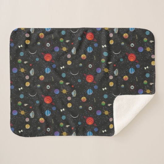 Couverture Sherpa RICK ET MORTY™ | Motif spatial (Devant (Horizontal))