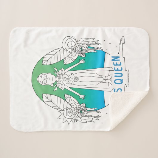 Couverture Sherpa RICK ET MORTY™ | Oui Reine (Devant (Horizontal))