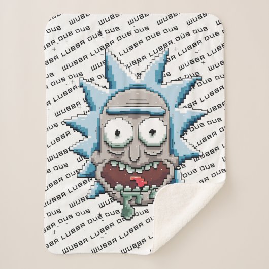 Couverture Sherpa RICK ET MORTY™ | Pixelverse Tête de roulage (Devant)