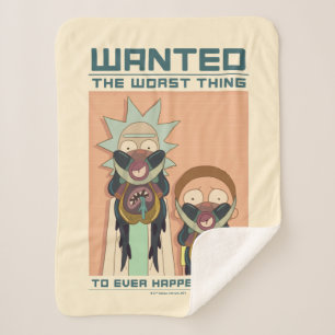 Couverture Sherpa RICK ET MORTY™ Poster Recherché Glorzo