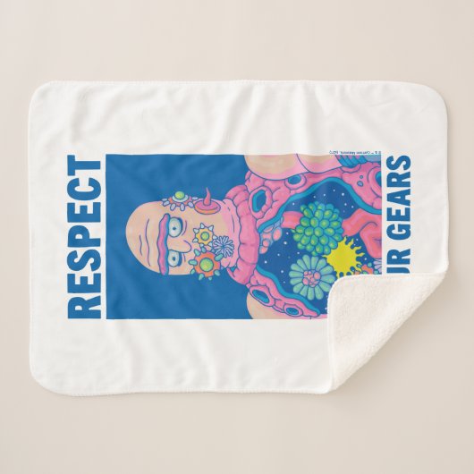 Couverture Sherpa RICK ET MORTY™ | Respectez vos engrenages (Devant (Horizontal))