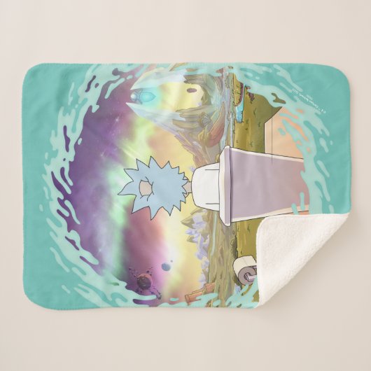 Couverture Sherpa RICK ET MORTY™ | Rick's Private Place (Devant (Horizontal))