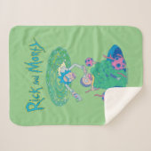 Couverture Sherpa RICK ET MORTY™ | Secourt du portail (Devant (Horizontal))