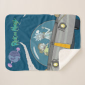 Couverture Sherpa RICK ET MORTY™ | Vol En Navire Spatial (Devant (Horizontal))