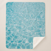 Couverture Sherpa Rippling crystal blue water (Devant)