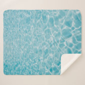 Couverture Sherpa Rippling crystal blue water (Devant (Horizontal))