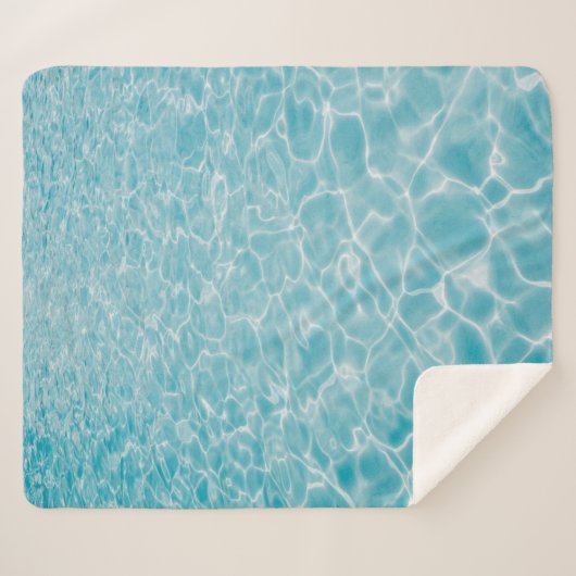 Couverture Sherpa Rippling crystal blue water (Devant (Horizontal))
