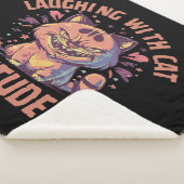 Couverture Sherpa Rire avec une attitude de chat (3/4)