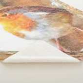 Couverture Sherpa Robin Artistique Redsein Perché (3/4)