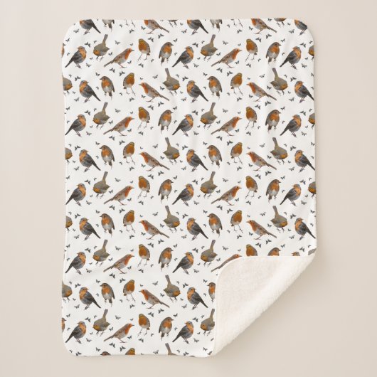 Couverture Sherpa Robin Party (choisir la couleur) (Devant)