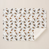Couverture Sherpa Robin Party (choisir la couleur) (Devant (Horizontal))