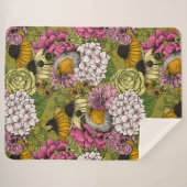 Couverture Sherpa Robins dans le jardin 2 (Devant (Horizontal))