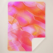 Couverture Sherpa Rocher rose et orange pâle (Devant)