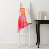 Couverture Sherpa Rocher rose et orange pâle (En situation)
