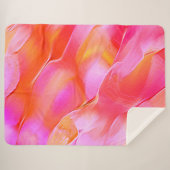Couverture Sherpa Rocher rose et orange pâle (Devant (Horizontal))