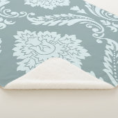 Couverture Sherpa Rococo Damask Art I Duck Egg Blue+Teal (3/4)