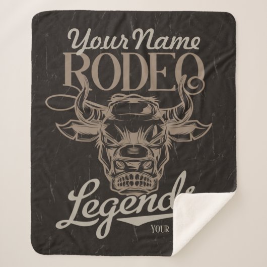 Couverture Sherpa Rodéo personnalisé Old West Steer Roping Légendes (Devant)