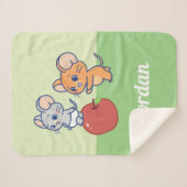 Couverture Sherpa Rollage Anime Tuffy et Jerry Apple (Devant (Horizontal))