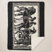 Couverture Sherpa Romancient men and horses (Devant)