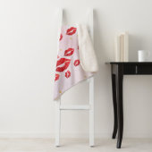 Couverture Sherpa Romantic chic luxe red lips (En situation)