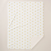 Couverture Sherpa Romantic Girly Gold Heart Faux Foil Motif (Devant)