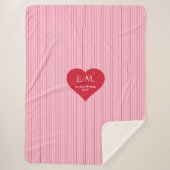 Couverture Sherpa Romantic Red Hearts Gift for Wife Blanket (Devant)