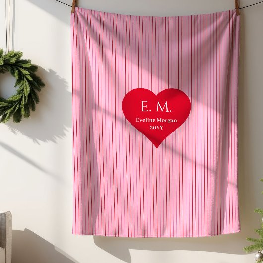 Couverture Sherpa Romantic Red Hearts Gift for Wife Blanket