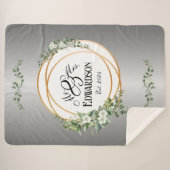 Couverture Sherpa Romantique Floral Sherpa Blanket Anneaux d'or (Devant (Horizontal))