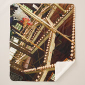 Couverture Sherpa Rooster de carrousel vintage (Devant)