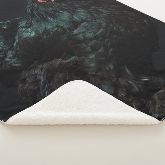 COUVERTURE SHERPA ROOSTER NOIR (3/4)