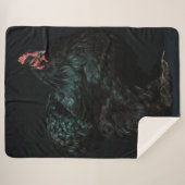 COUVERTURE SHERPA ROOSTER NOIR (Devant (Horizontal))