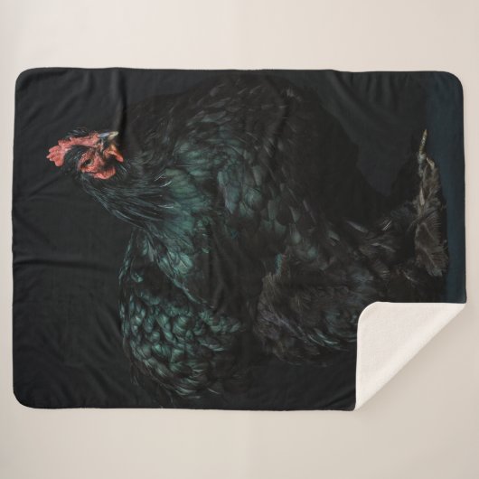 COUVERTURE SHERPA ROOSTER NOIR (Devant (Horizontal))