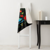 Couverture Sherpa Rooster portugais de la chance en vert (En situation)