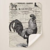 Couverture Sherpa Rooster vintage (Devant)