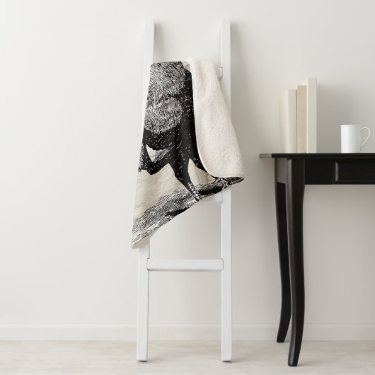 Couverture Sherpa Rooster vintage (En situation)