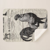 Couverture Sherpa Rooster vintage (Devant (Horizontal))