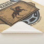 Couverture Sherpa Roping Cowboy AJOUTER LE NOM Western Family Horse  (3/4)