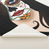 Couverture Sherpa Rosa Sugar Skull Portrait (3/4)