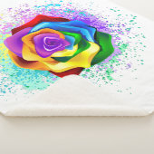 Couverture Sherpa Rose arc-en-ciel coloré (3/4)
