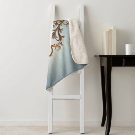 Couverture Sherpa Rose baroque