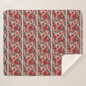 Couverture Sherpa Rose blanche (Devant (Horizontal))