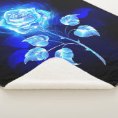 Couverture Sherpa Rose bleu brûlant (3/4)